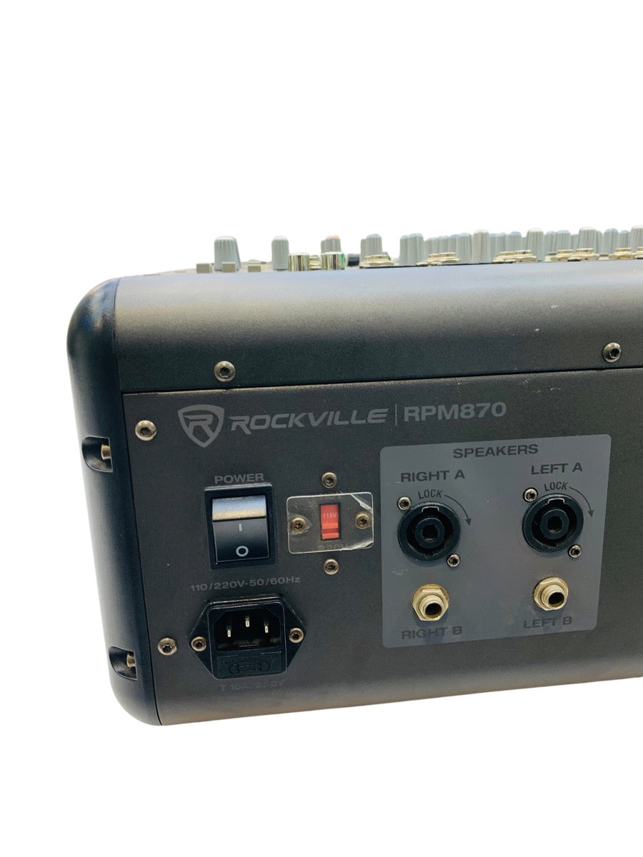 Rockville RPM870 8-Channel 6000w Powered Mixer, USB, Effects (Read)