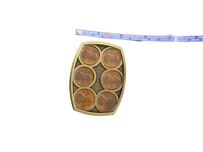 Vintage 1980 Lincoln Penny Belt Buckle-Collectible Coin Design