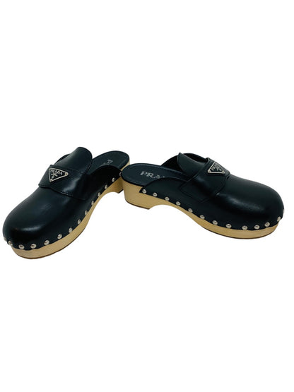 Prada Black Women's Studded Clog Shoes US 3