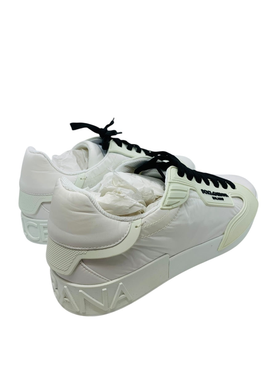 Dolce & Gabbana White Portofino Logo Low Top Trainers Sneakers EU44 / US11