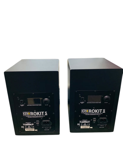 Pair Of KRK System Rokit 5 Active Studio Monitors Black - Gen 4