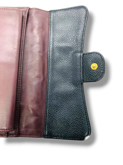 Chanel Classic Long Flap Lambskin Quilted Black Wallet