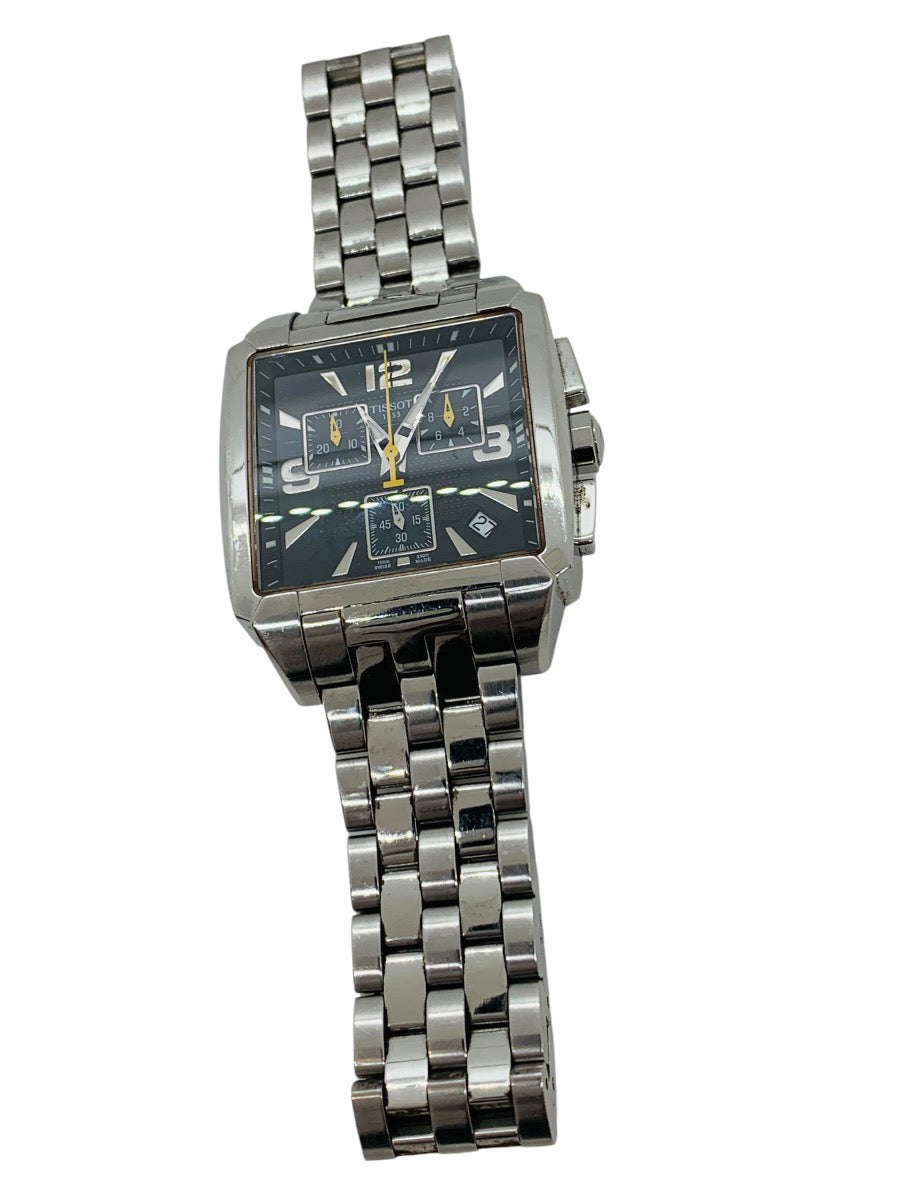 Tissot 1853 Quadrato Men's Chronograph Watch - Quartz Stainless Steel 36x39mm Black Dial