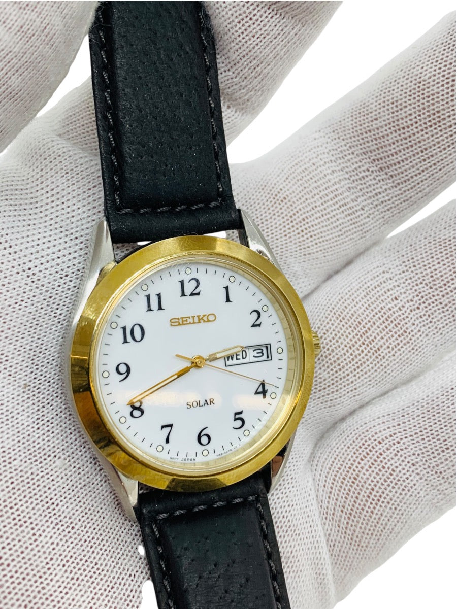 Seiko Solar Day/Date Quartz Men's Watch (SNE056)