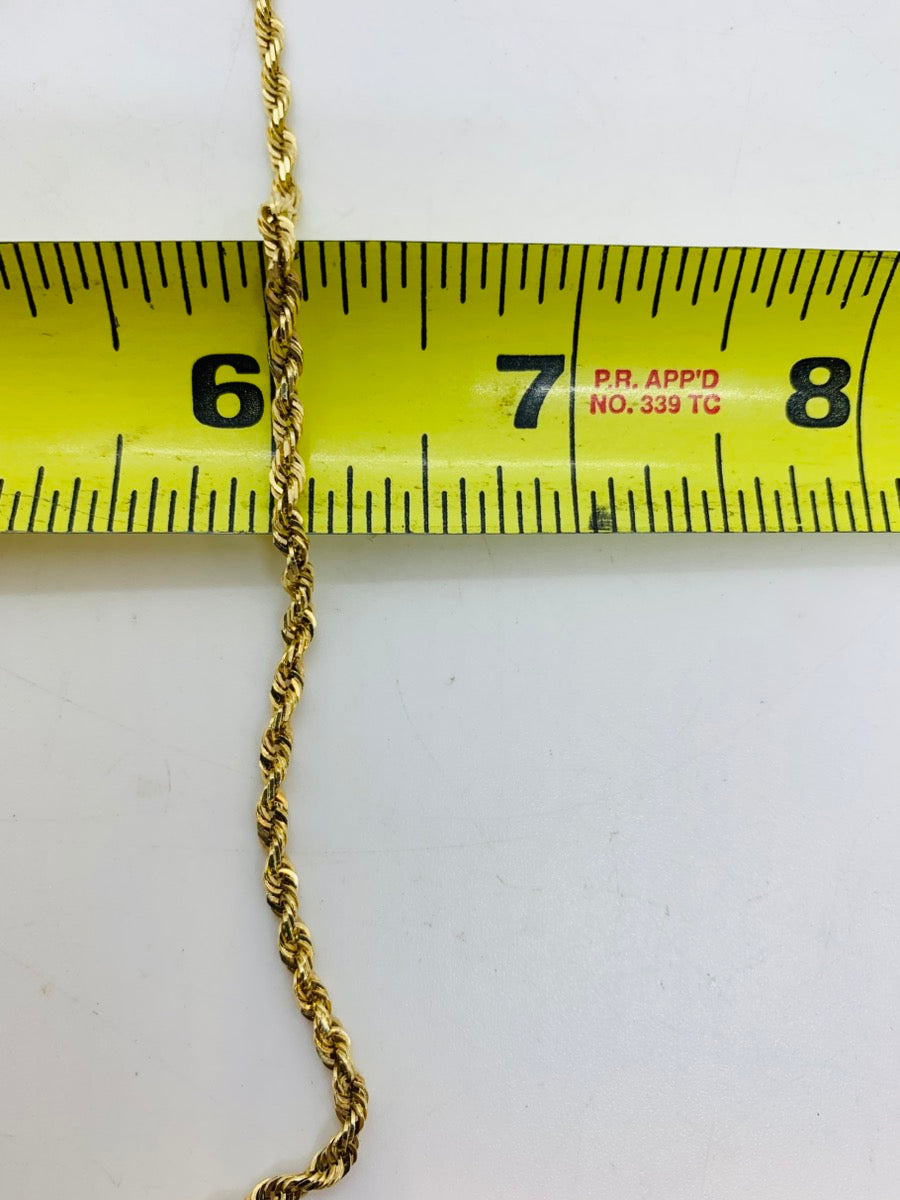 14K Yellow Gold Rope Chain | Size 20 | 10.8g