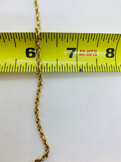 14K Yellow Gold Rope Chain | Size 20 | 10.8g