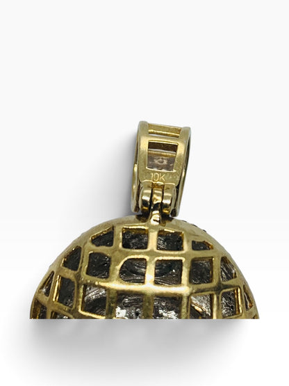10K Yellow Gold Super Mario Bros Head Diamond Pendant 11.5 Grams