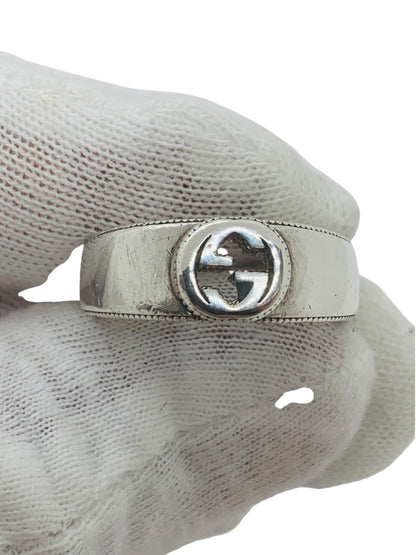 Gucci Men's 925 Sterling Silver GG Interlocking G Ring Band US 10 (22)