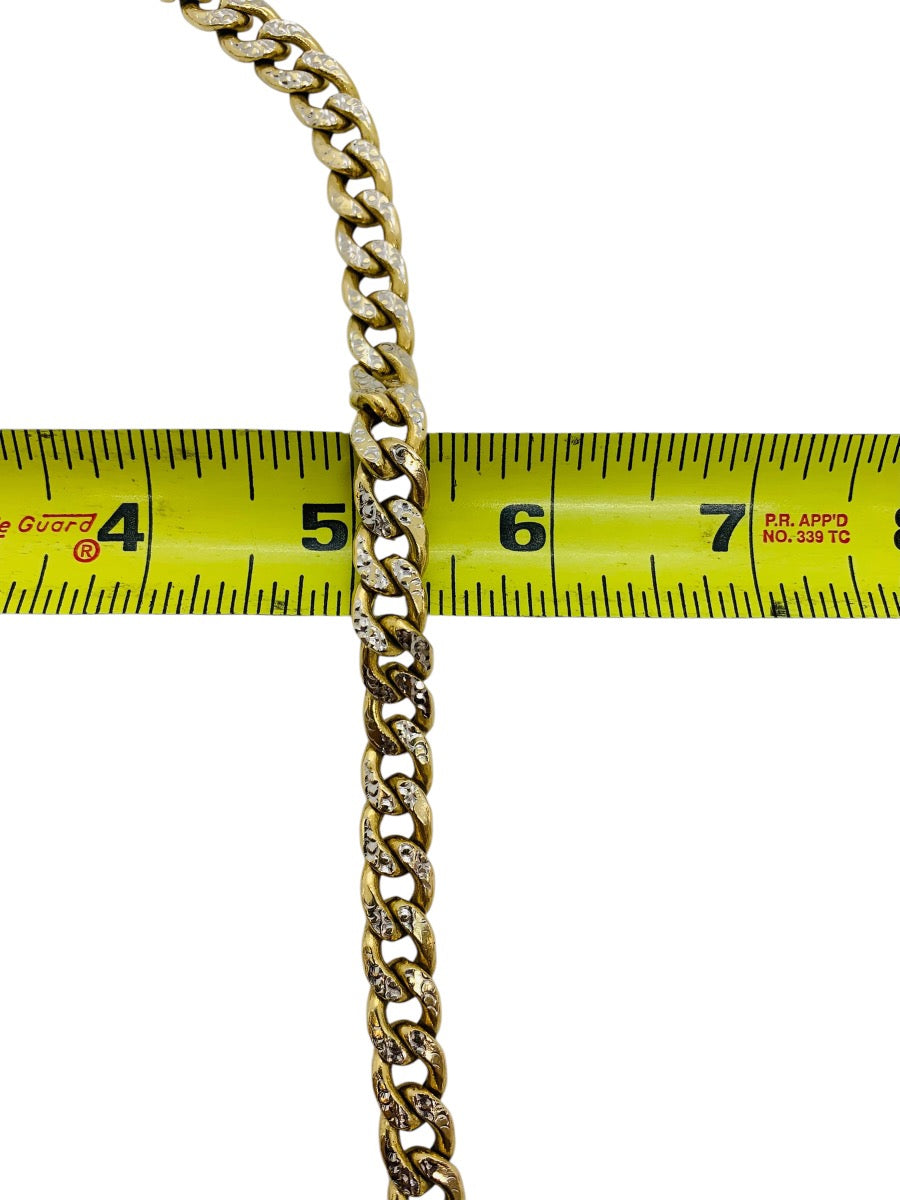 10K 2Tone Gold Curb Chain | Size 28 | 67.4g