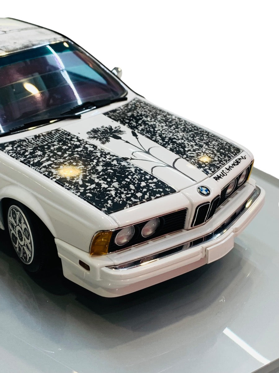 Rare 1/18 Scale Robert Rauschenberg 1986 BMW 635 CSi Art Car Diecast Model 10”