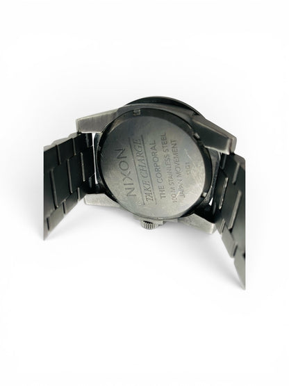 Nixon The Corporal Take Charge Blue Dial Stainless Men's Surf Watch