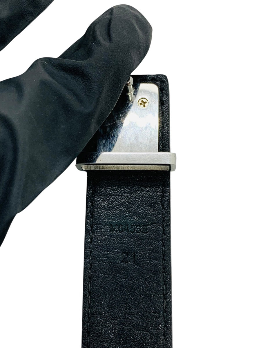 Louis Vuitton Slim Bracelet Black LV Monogram Leather