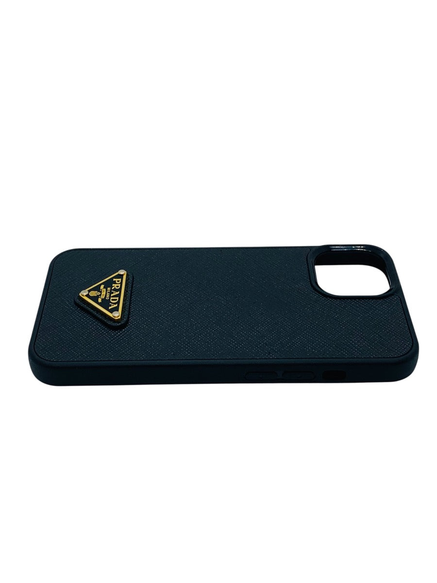 Prada iPhone 13 Pro Black Phone Case Saffiano Triangolo