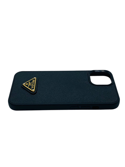 Prada iPhone 13 Pro Black Phone Case Saffiano Triangolo
