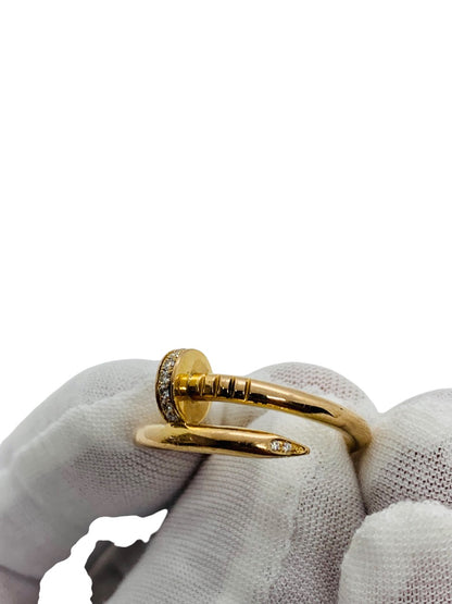 Cartier Juste Un Clou Ring Classic Model Diamonds 18K Yellow Gold 750 Au Size 60
