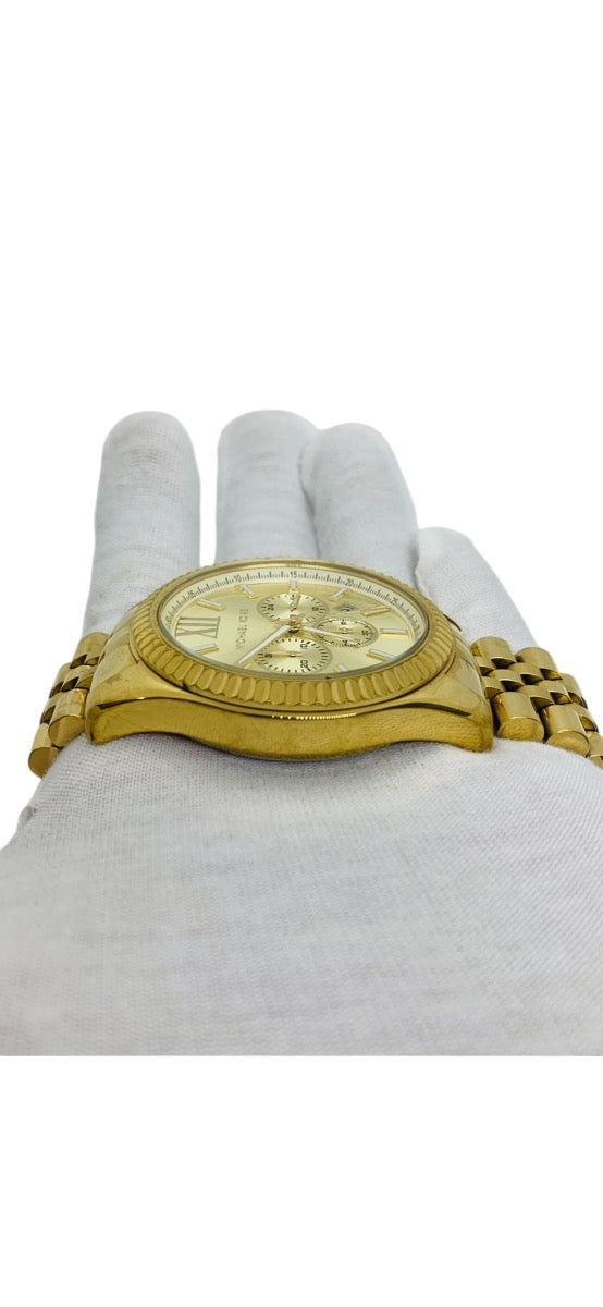 Michael Kors MK-8281 Quartz Gold-Tone Wrist Watch for Men 45mm