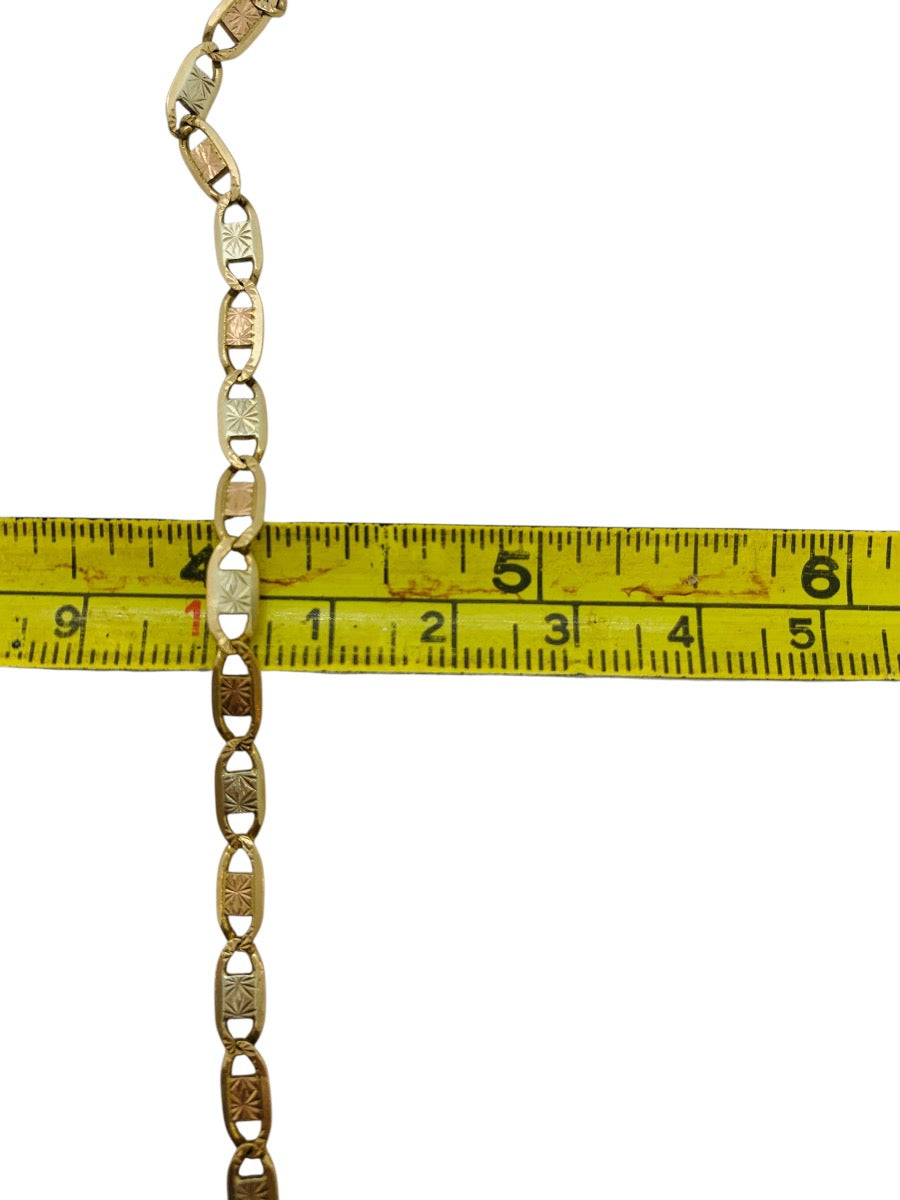 3 Tone 10K Gucci Gold Chain | Size 25 | 16.3g
