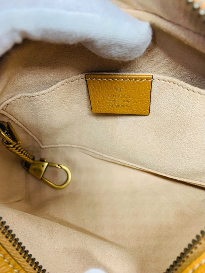 Gucci x Disney Mickey Mouse GG Supreme Canvas Shoulder Bag Brown Leather
