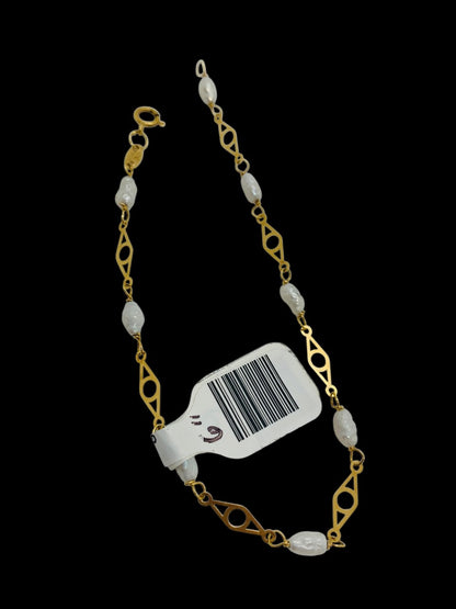 18K Yellow Gold Opal Link Bracelet | Size 7 | 1.4g
