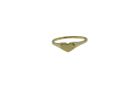 14K Yellow Gold Heart Design Ring Size 7 1/4 Weighs 1.2 Gr