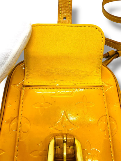 Louis Vuitton Monogram Vernis Christie PM Shoulder Bag Yellow