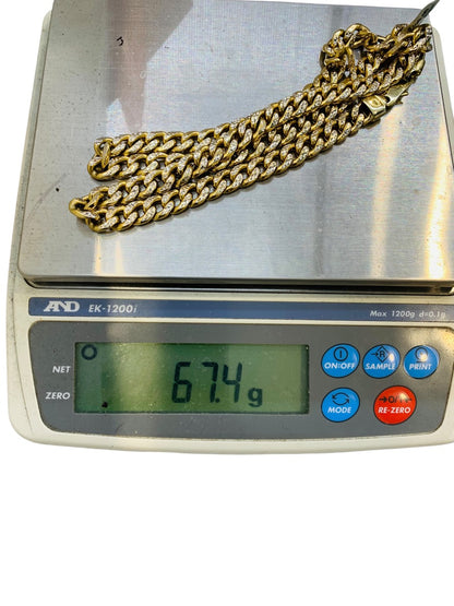 10K 2Tone Gold Curb Chain | Size 28 | 67.4g