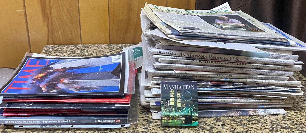 Lot of 2001 9/11 Attack News Paper, Time Magazine, Daily Breeze + More