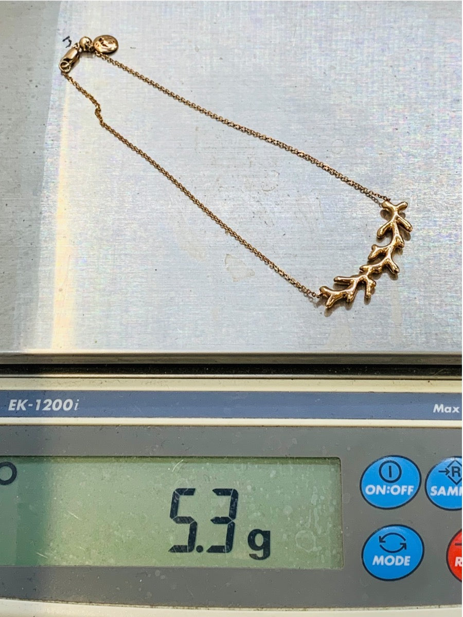 .925 Sterling Silver Rose Gold Olive Branch Anklet Bracelet