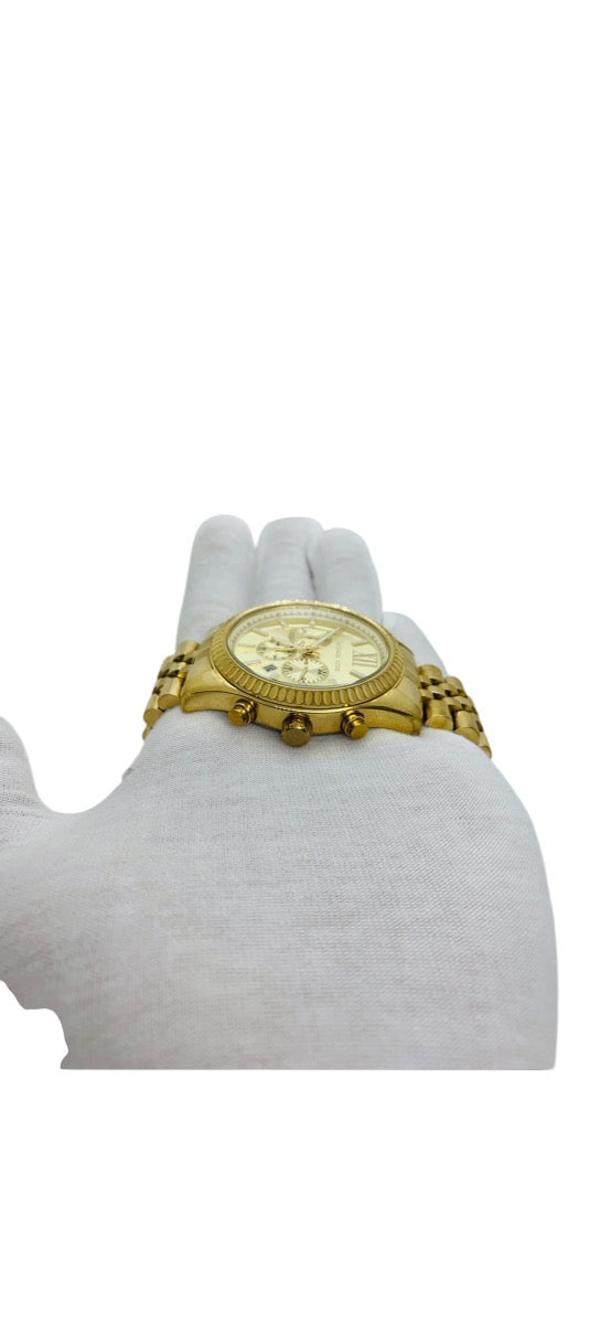 Michael Kors MK-8281 Quartz Gold-Tone Wrist Watch for Men 45mm