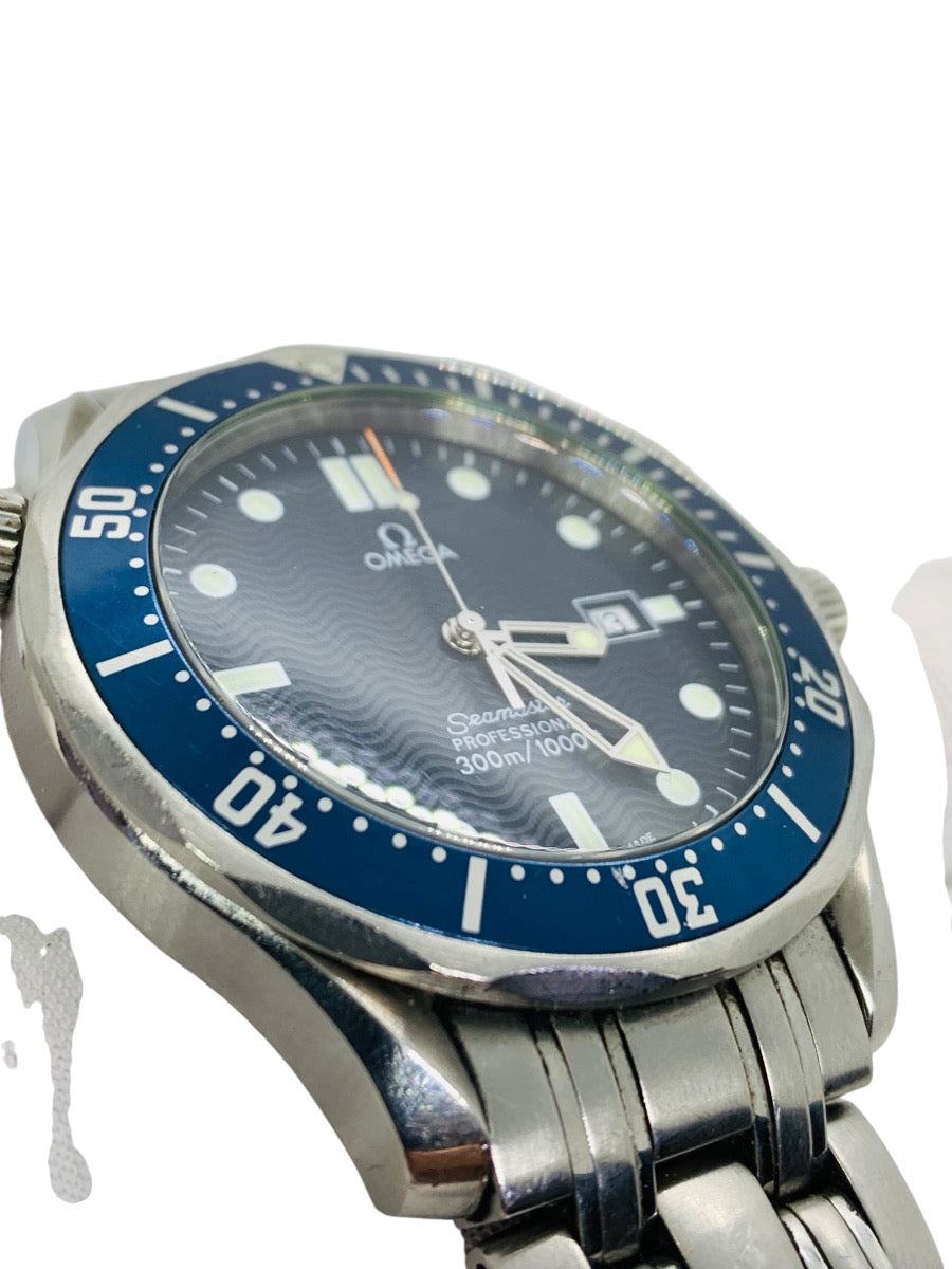 Omega Seamaster Professional 300M 41mm Blue Wave Quartz Swiss 007