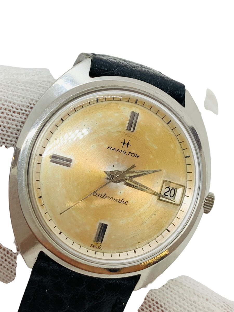 Vintage Hamilton Dateline Automatic Watch 38mm Champaigne Face 17mm Lug 6.5in