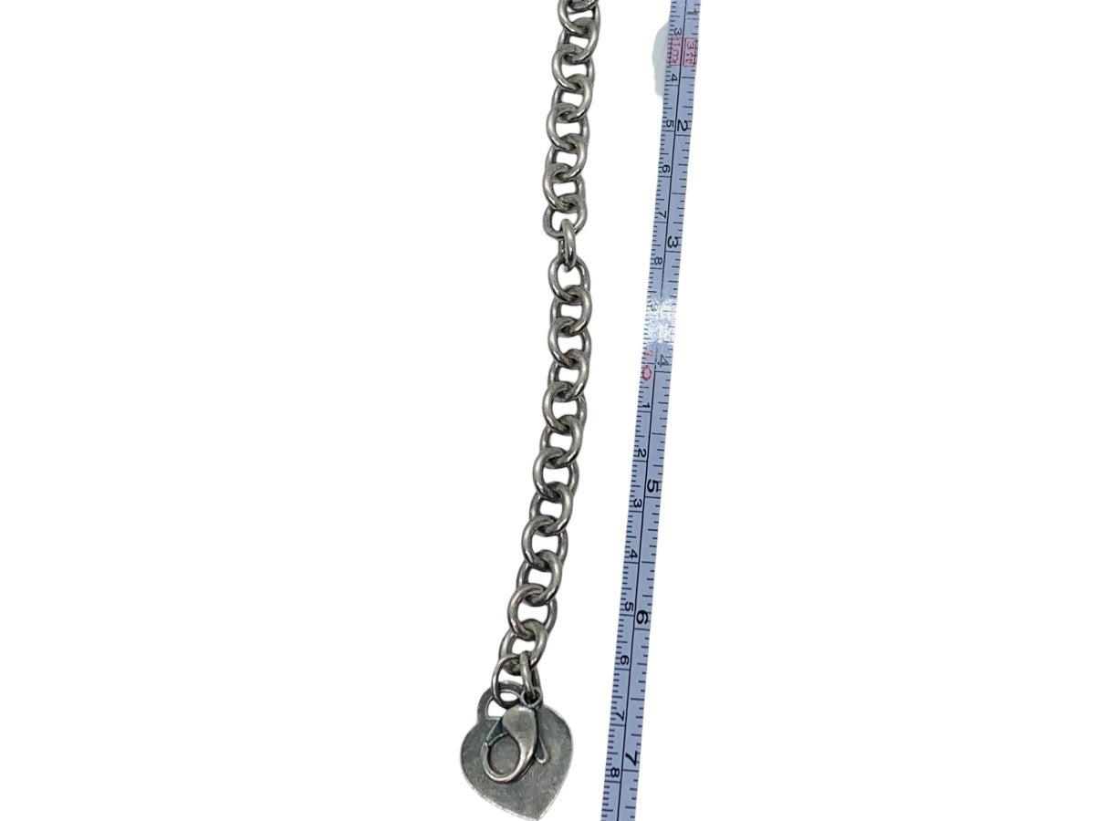 Tiffany & Co .925 Return To Tiffany Heart Charm Bracelet Size 7" \ 33g