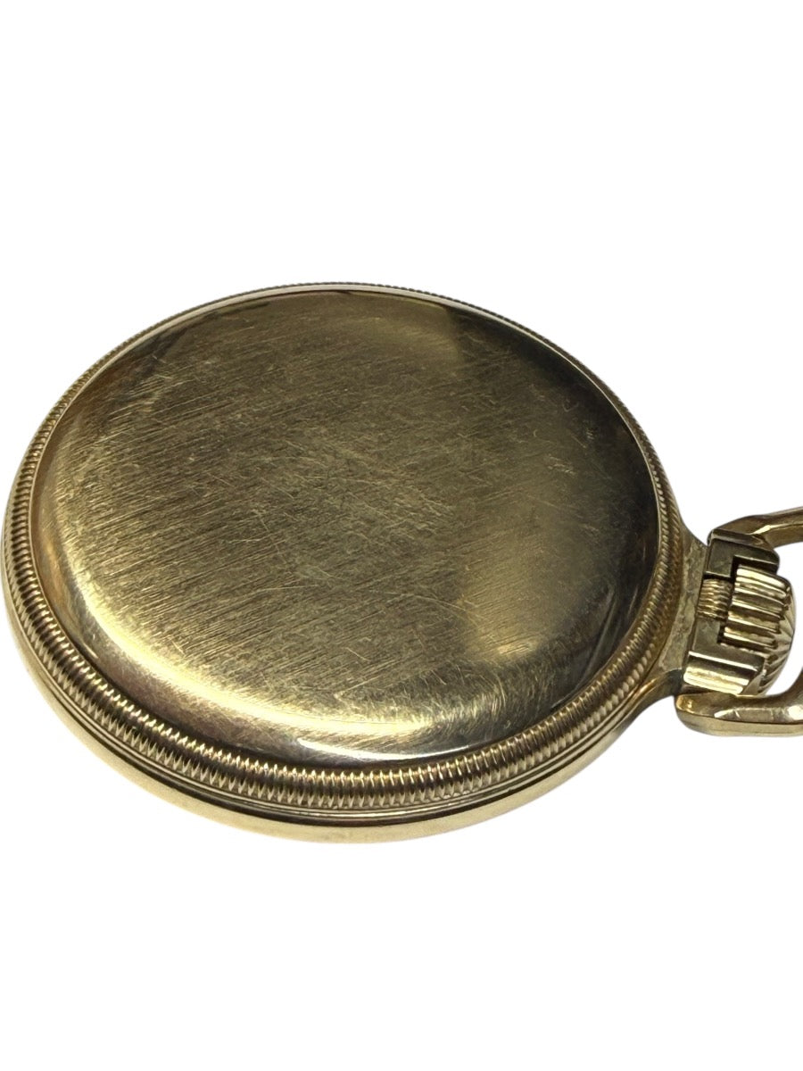 Vintage Illinoise Pocket Watch 10K Gold Filled Wind-Up Open Face 1920s