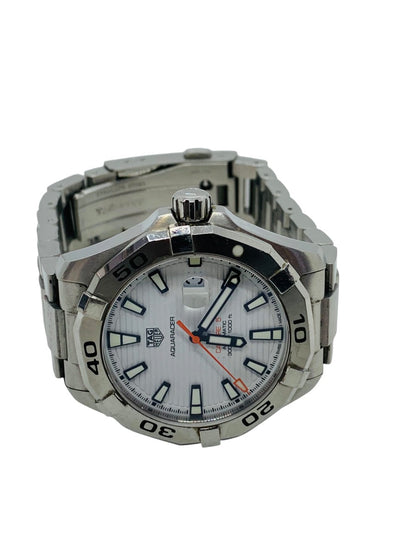 Tag Heuer Men's Aquaracer White Automatic Swiss Watch 43mm WAY2013 w/ Box