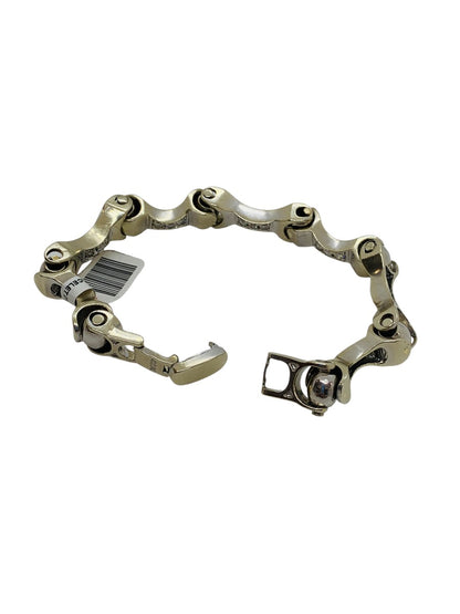 14K White Gold Biker Chain Diamond Bracelet | 1.05 TCW | Size 7 | 52.2g