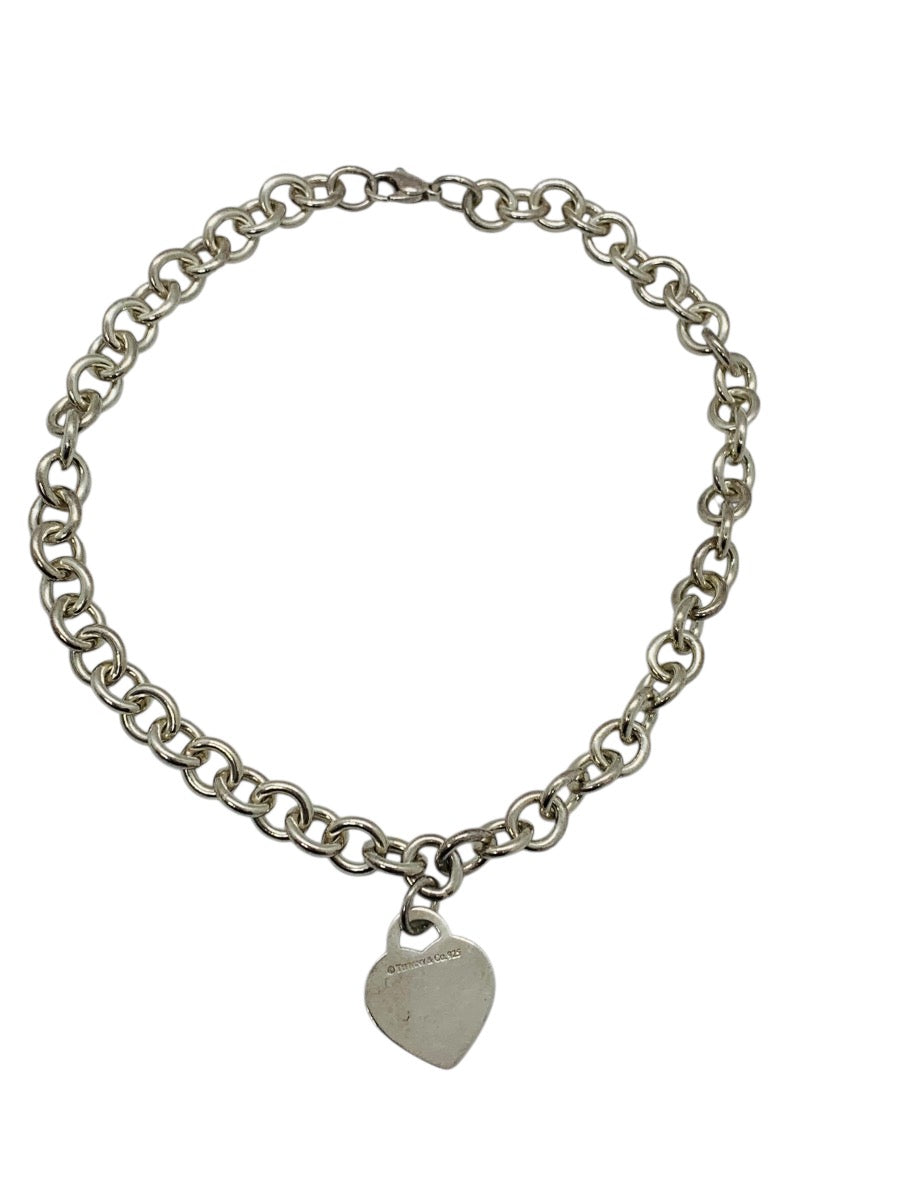 Tiffany & Co 925 Silver "Return To Tiffany" Rolo Necklace Heart Charm