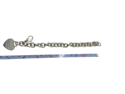 Tiffany & Co .925 Return To Tiffany Heart Charm Bracelet Size 7" \ 35g
