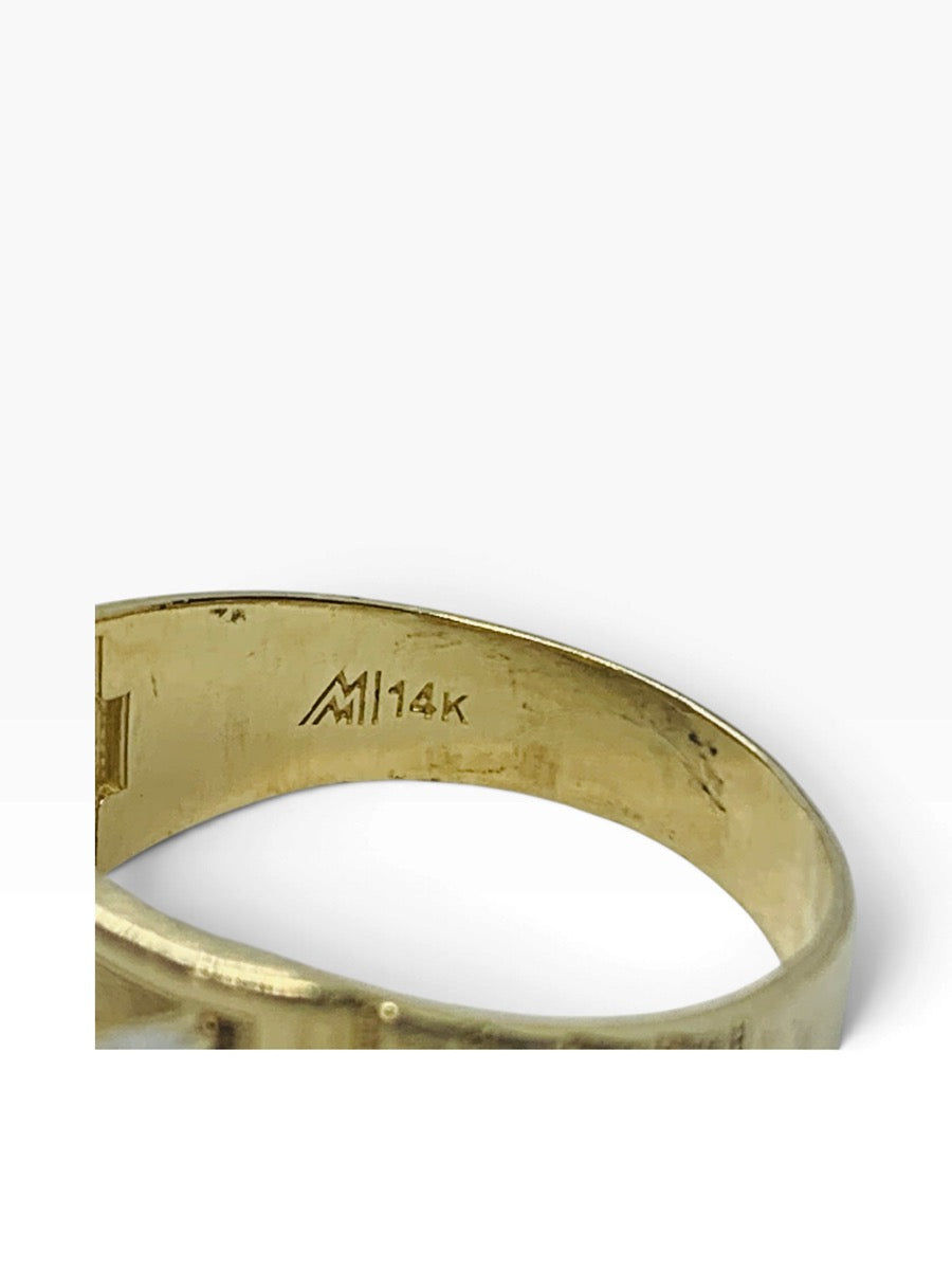 14K Yellow Gold Rolex Style Eagle Men's Ring Size 10.5 | 5.3 Grams