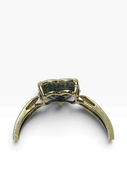 10K Yellow Gold Diamond Heart Lady's Ring 1.5 Grams | Size 6 1/2 | .040 TCW