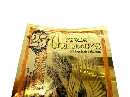 25 Nevada Goldback Aurum 24k 999.9 1/40oz Gold Foil Note