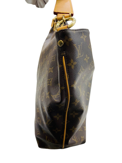 Louis Vuitton Sully MM Shoulder Handbag Monogram Canvas Brown