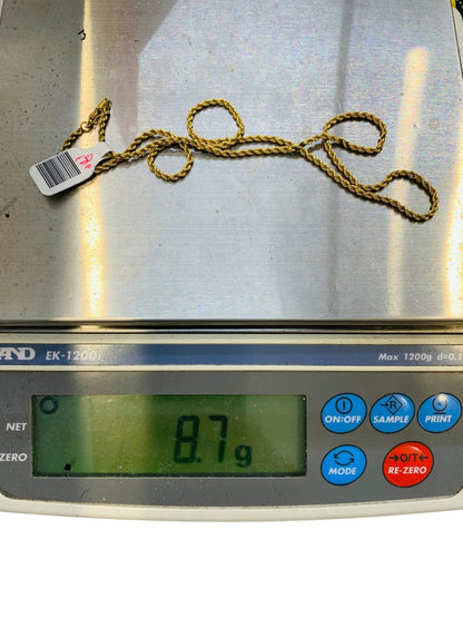 14K Yellow Gold Rope Chain | Size 18 | 8.7g