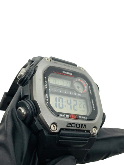 Casio 3484 Digital Watch 46.5mm Black Rubber Band 5.8mm Lug fits 7.5in