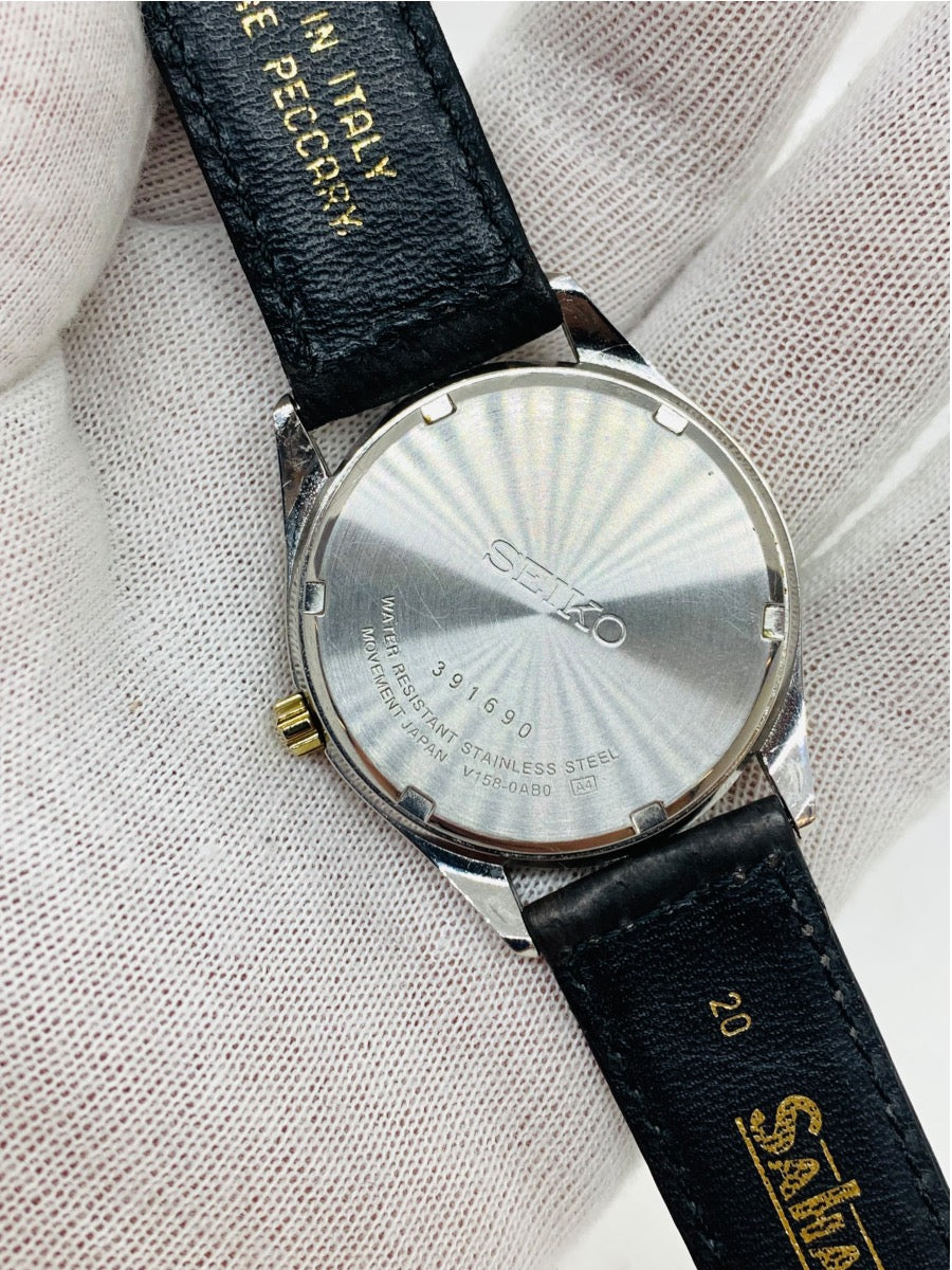 Seiko Solar Day/Date Quartz Men's Watch (SNE056)