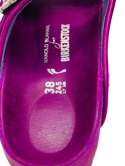 Manolo Blahnik for Birkenstock Arizona Fuschia | Size 38