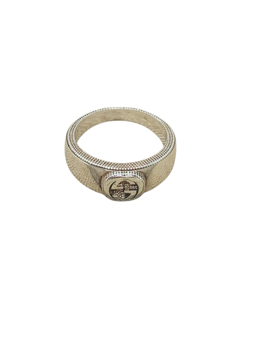 Gucci Men's 925 Sterling Silver GG Interlocking G Ring Band US 10 (22)