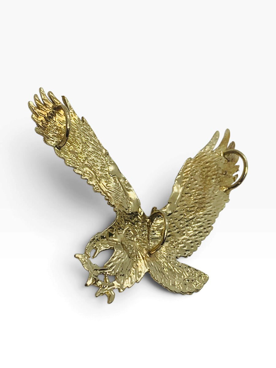 14K Yellow Gold Eagle Style Pendant 4.9 Grams | Size 1.5" X 1.5"