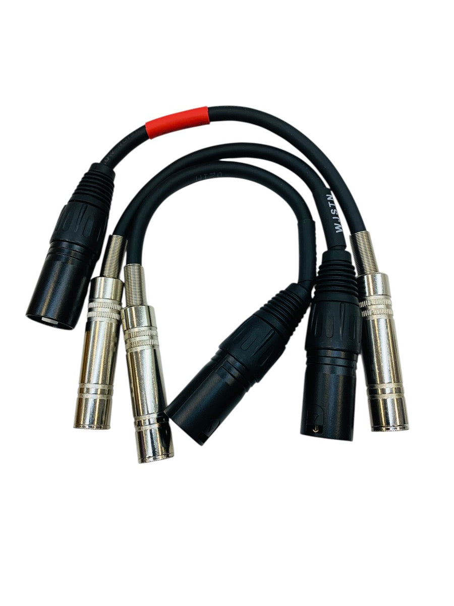 Assorted DJ Mixing/Mic Cables: XLR Male to 1/4" Cables + XLR Cables