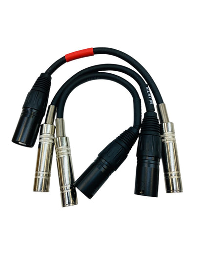 Assorted DJ Mixing/Mic Cables: XLR Male to 1/4" Cables + XLR Cables