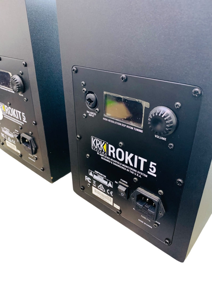 Pair Of KRK System Rokit 5 Active Studio Monitors Black - Gen 4